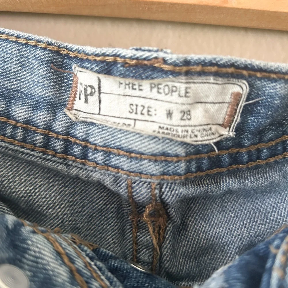 Free People Uptown Distressed Denim Shorts